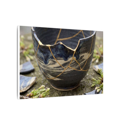 Datsuzoku Ceramic Bowl Canvas Art - Kintsugi Gold Repair
