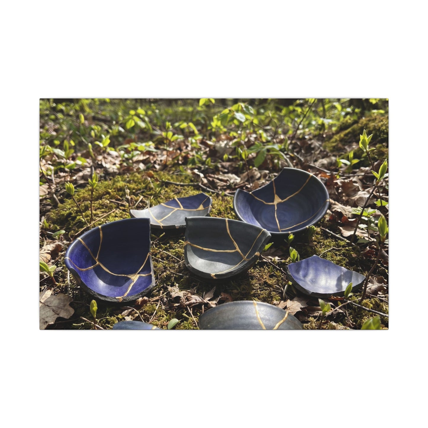 Philosophical Broken Pottery Canvas Art - Broken Beauty Kintsugi