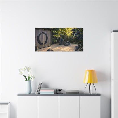 Rock Garden Enso Canvas Art | Tranquil Zen Art