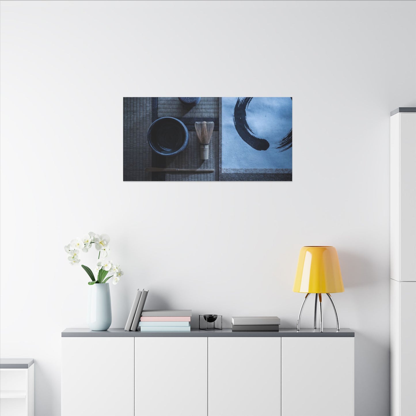 Tea Ceremony Enso Canvas Art | Calm Zen Art