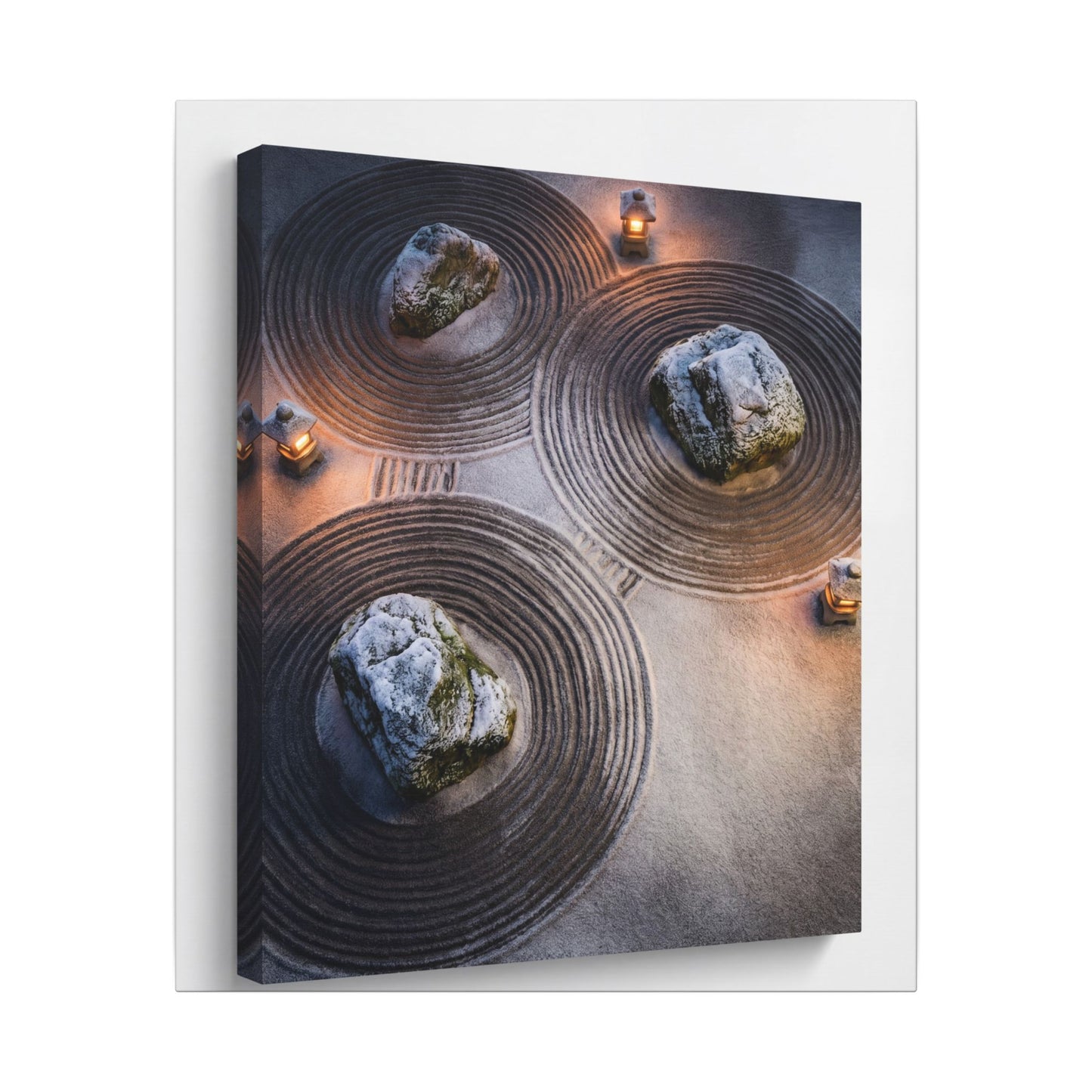 Candlelight Rock Garden Canvas Art - Japandi Ma