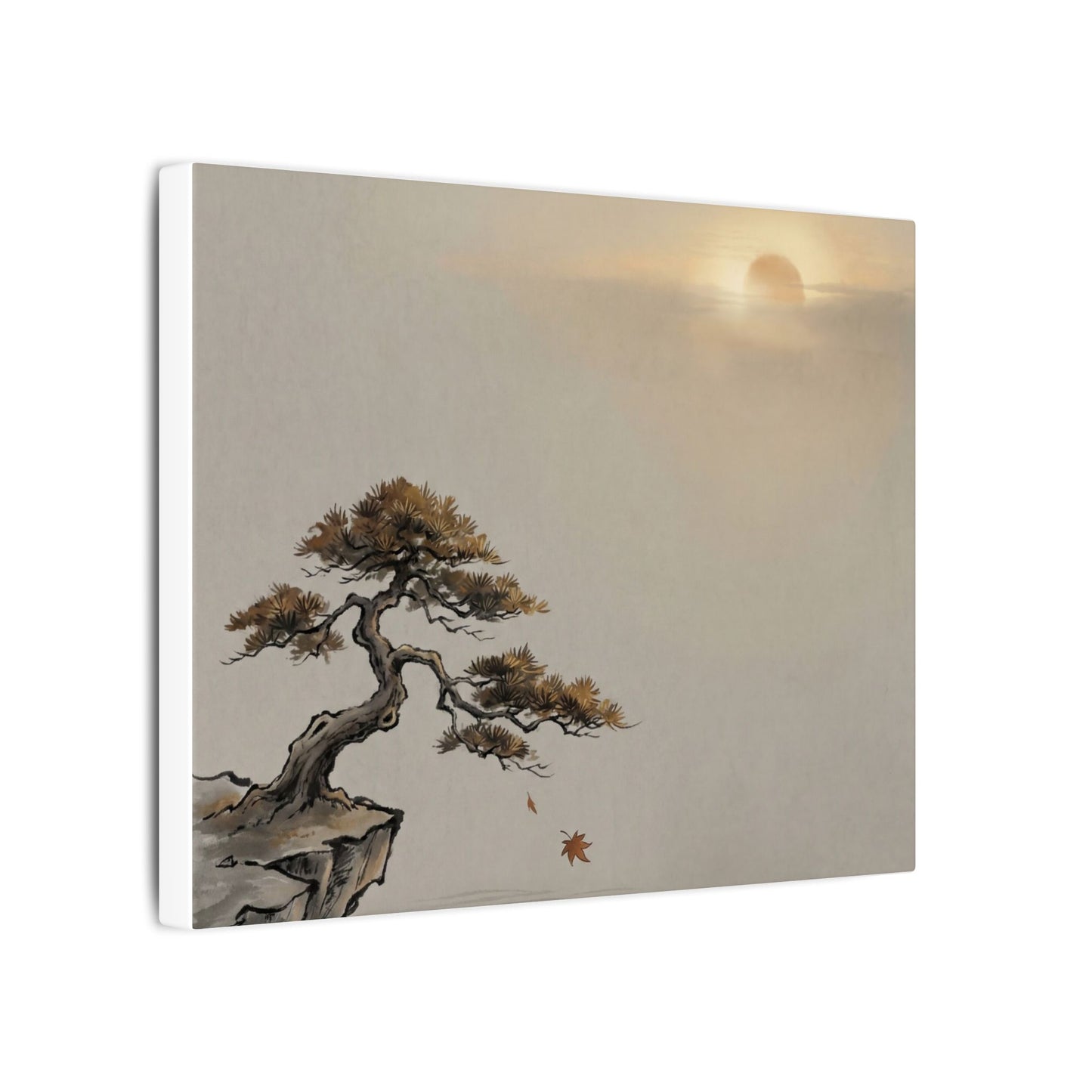 Pine Tree Canvas Art | Autumn Zen Karesansui Art