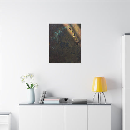 Golden Hour Rust Patina Canvas Art - Dark Japandi Ma