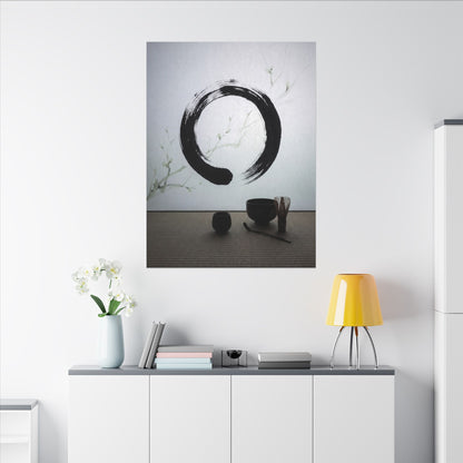 Tea Ceremony Enso Canvas Art | Peaceful Zen Art