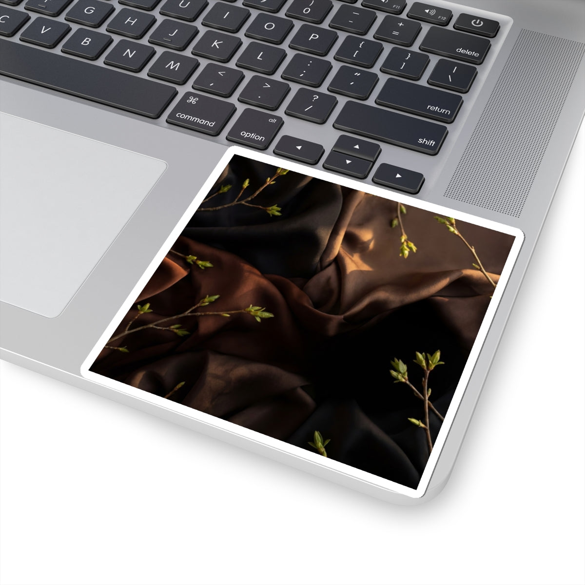 Ma Silk Drape Sticker - Dark Japandi Moody Minimal Art Print