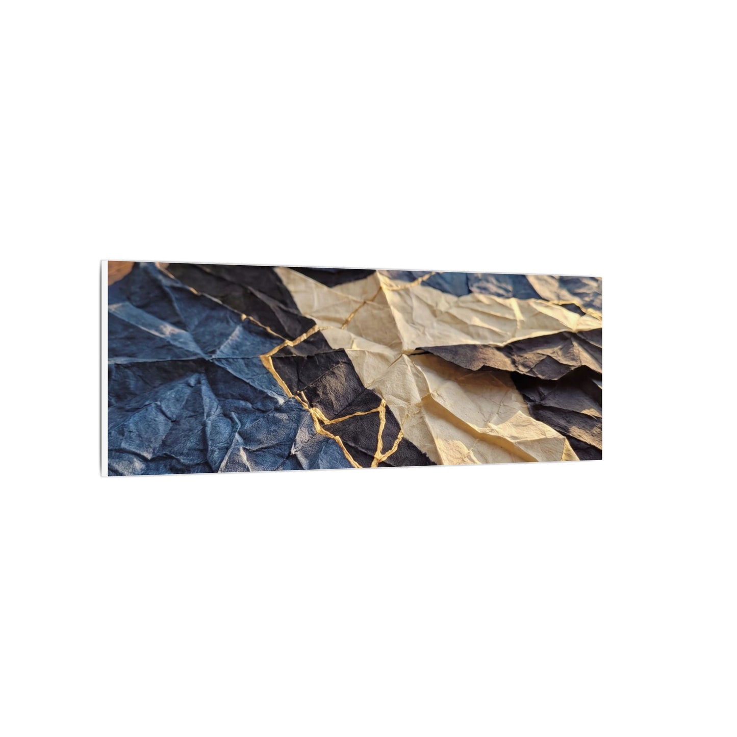 Golden Hour Paper Fold Canvas Art - Kintsugi Ma