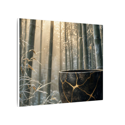 Fukinsei Bamboo Grove Canvas Art - Kintsugi Gold Repair