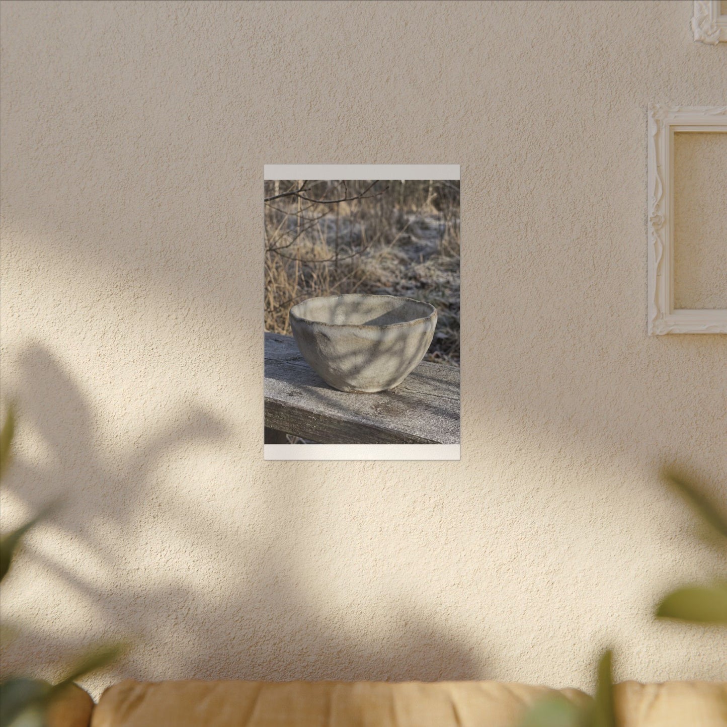 Dappled Ceramic Bowl Canvas Art - Japandi Fukinsei