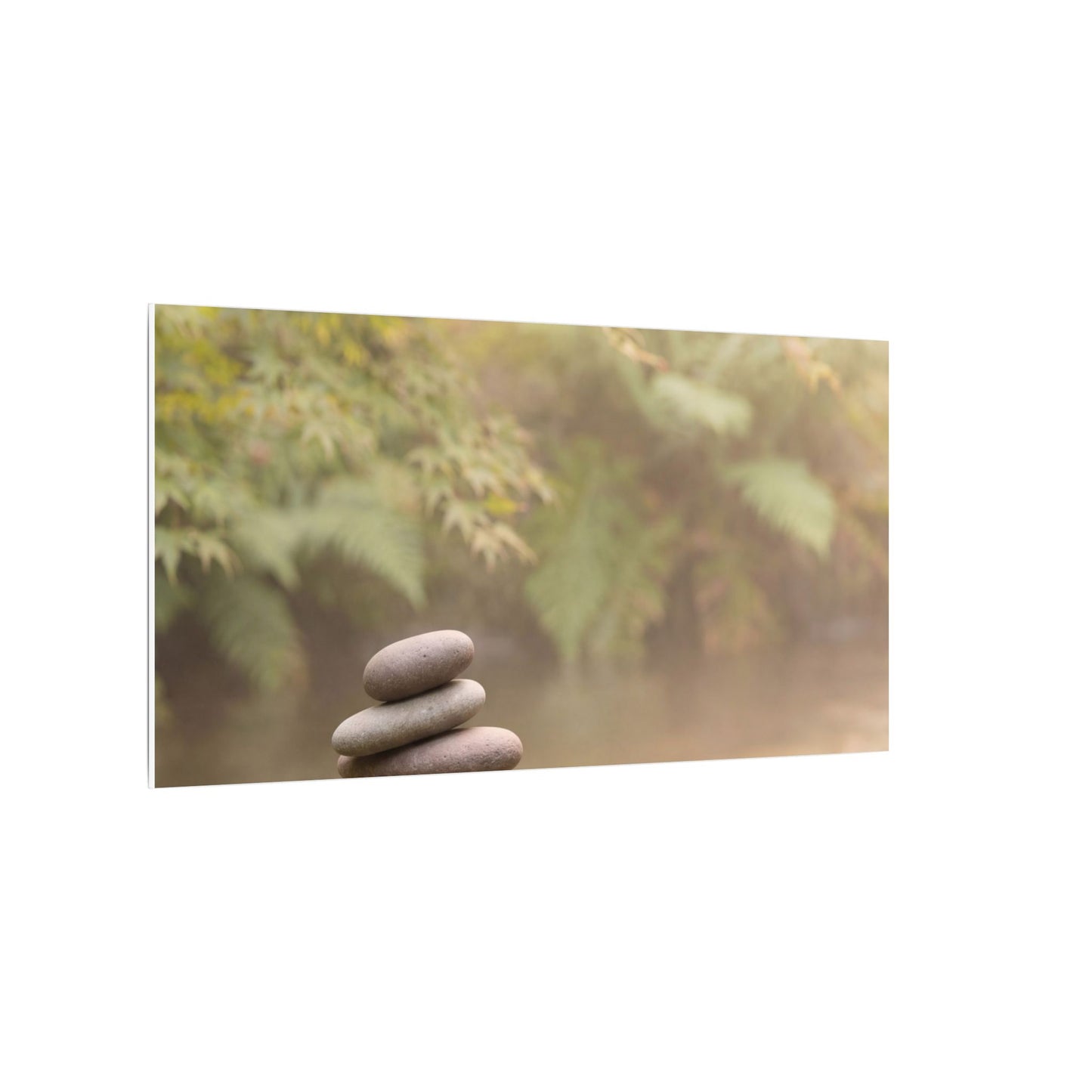 Cozy River Stones Canvas Art - Japanese Pattern Japandi