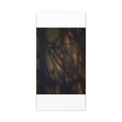 Candlelight Shadow Play Canvas Art - Dark Japandi Shibui