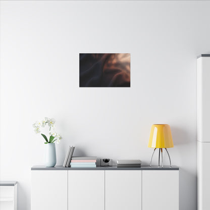 Dark Japandi Silk Drape in Dawn | Shadow Zen Canvas Art