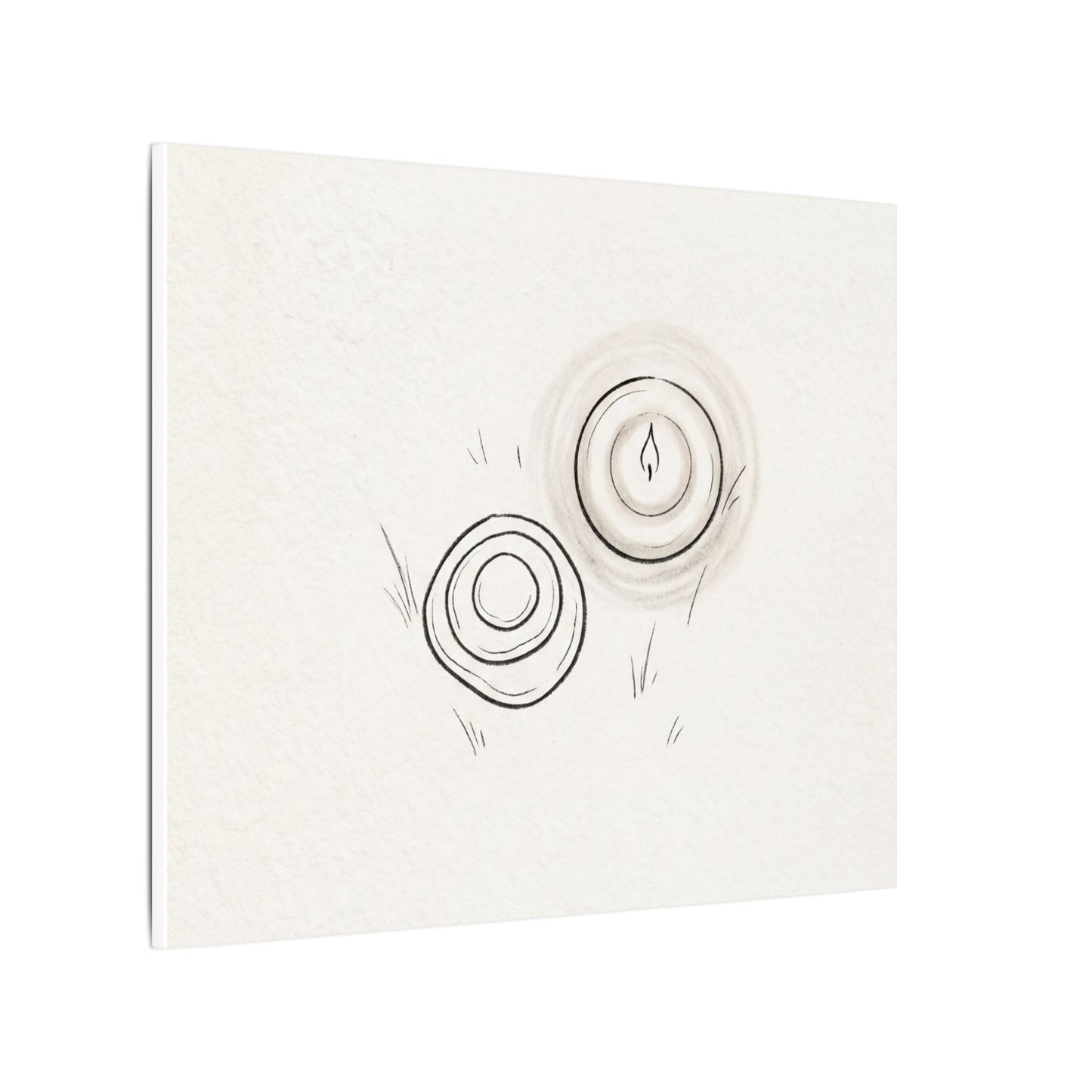 River Stones Canvas Art | Winter Japandi Minimal Line Art