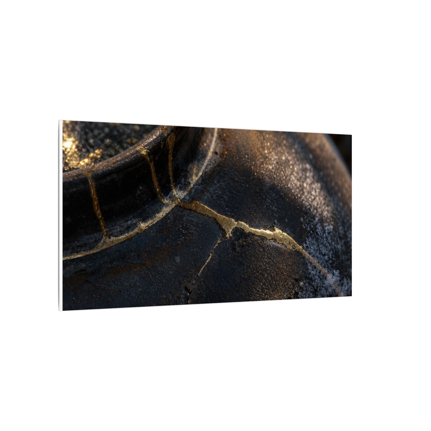 Kintsugi Rust Patina in Golden Hour | Broken Beauty Canvas Art