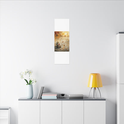 Autumn Rock Garden Watercolor Canvas Art | Neutral Decor