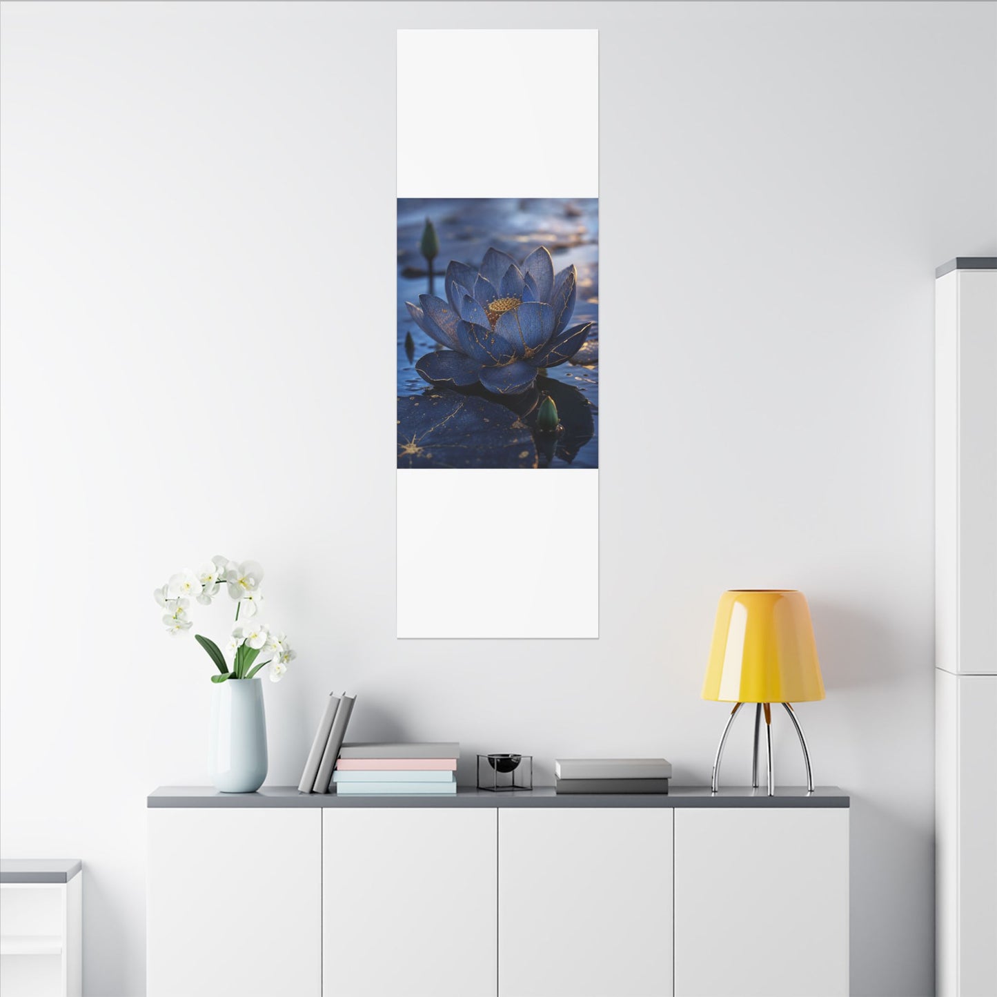 Kintsugi Lotus Flower in Dawn | Broken Beauty Canvas Art