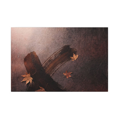 Moody Ink Brushstroke Canvas Art - Moody Minimal Dark Japandi