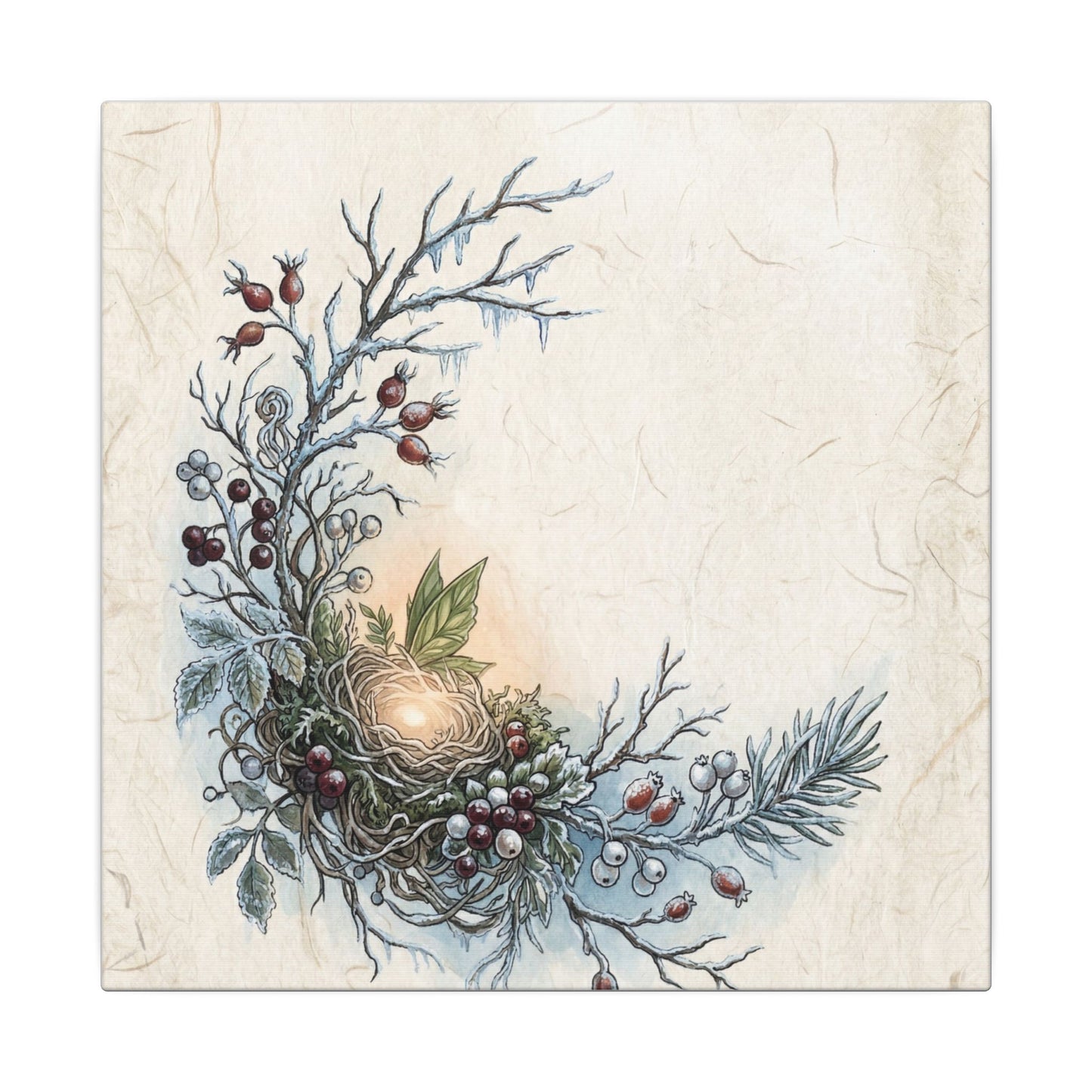 Winter Shoji Screen Forest Whimsy Canvas Art | Enchanting Decor