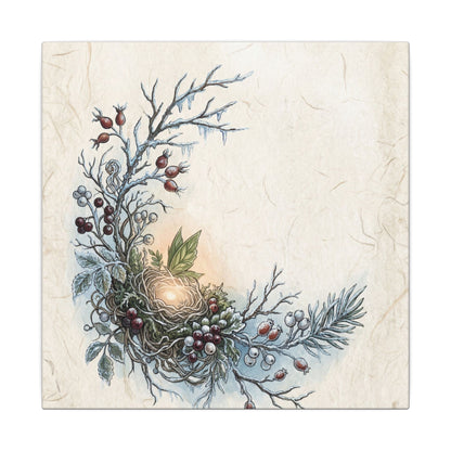 Winter Shoji Screen Forest Whimsy Canvas Art | Enchanting Decor