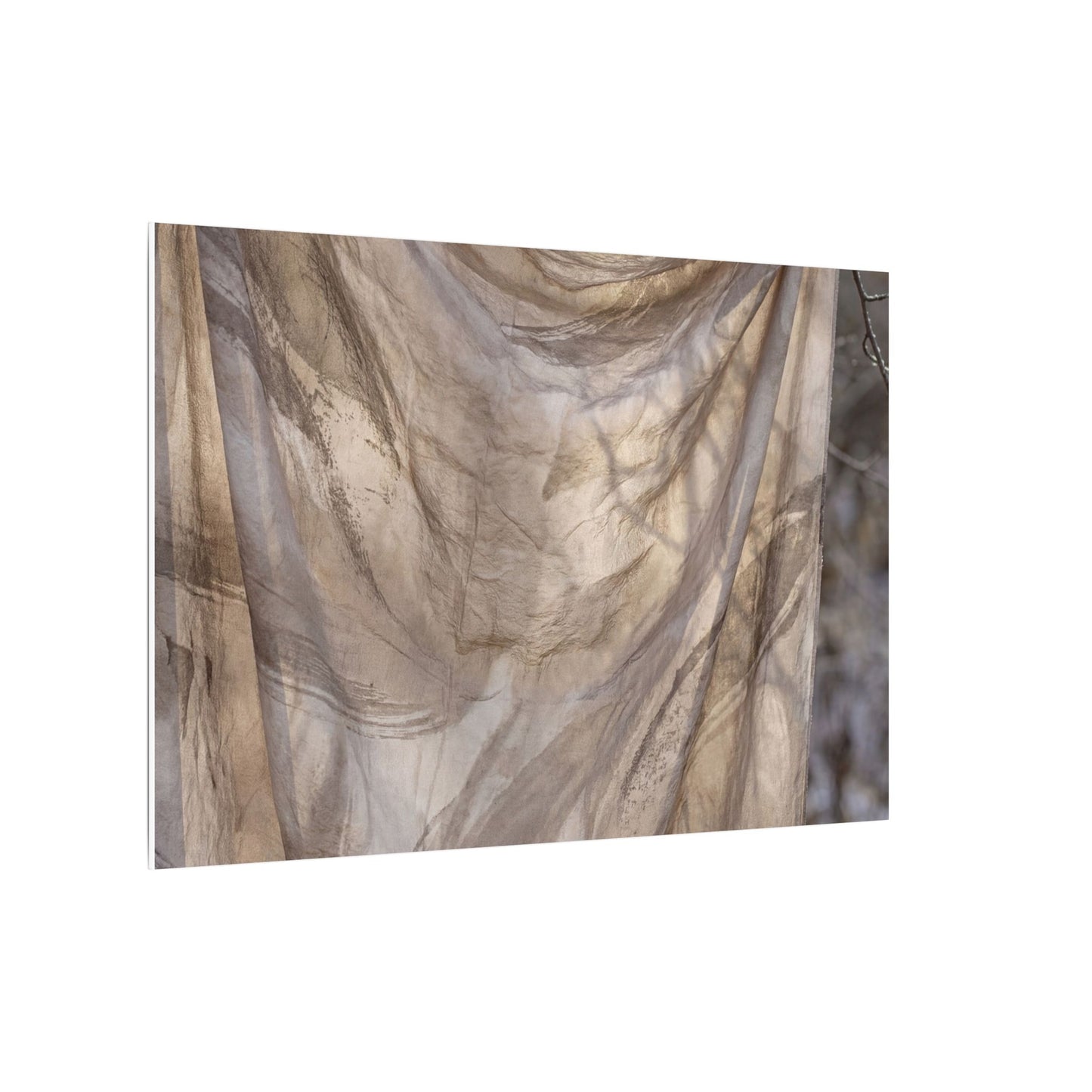 Ma Silk Drape Canvas Art - Japandi Japanese Pattern
