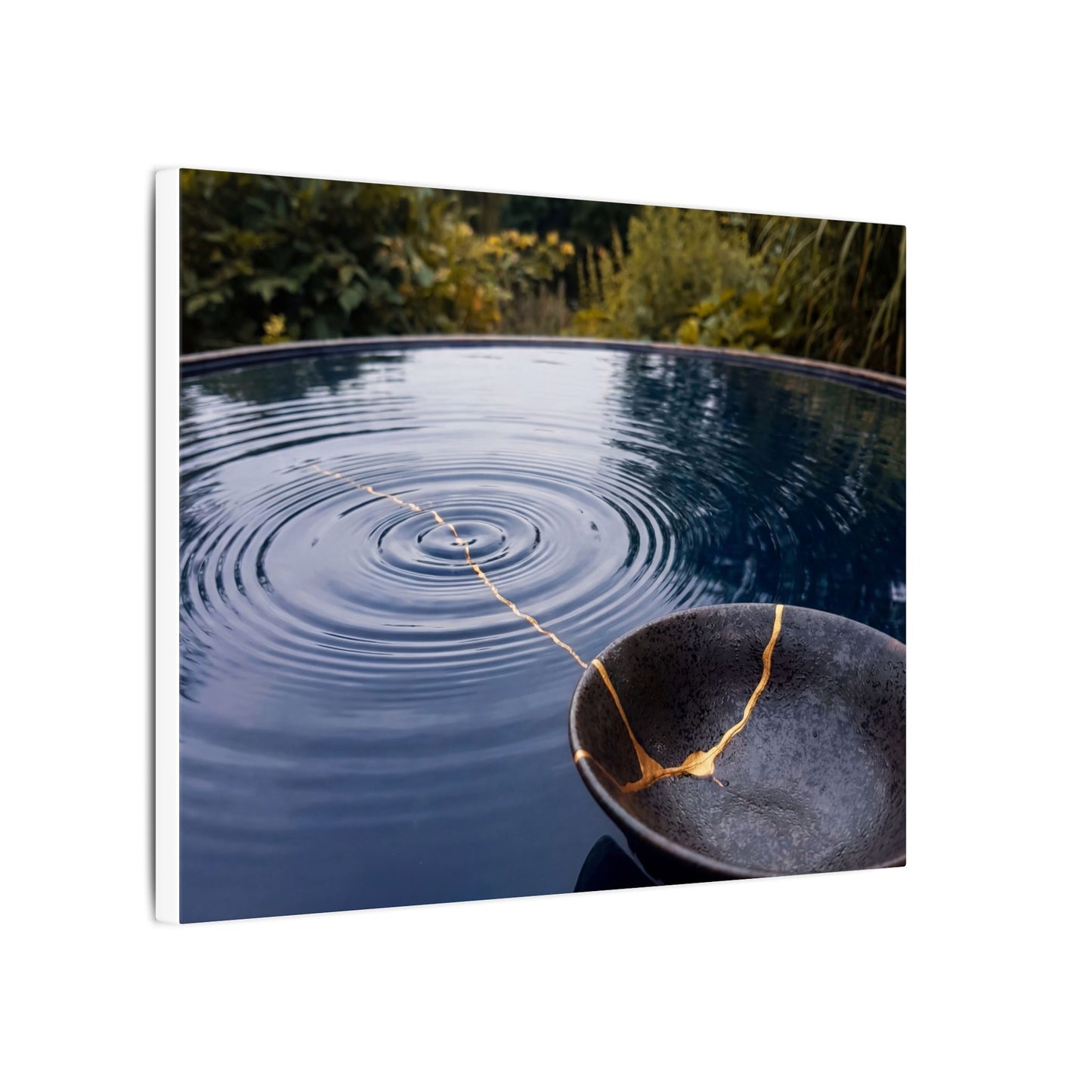 Kintsugi Water Ripple in Overcast | Broken Beauty Canvas Art