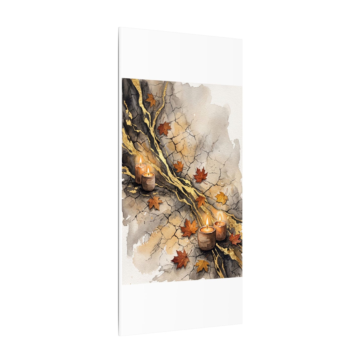Cracked Earth Autumn Canvas Art | Japandi Warm Design