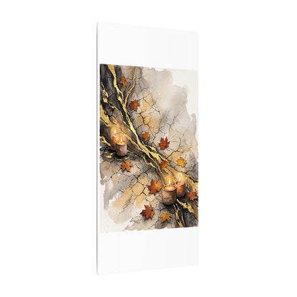 Cracked Earth Autumn Canvas Art | Japandi Warm Design