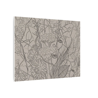 Summer Dried Flowers Minimal Line Canvas Art | Elegant Decor