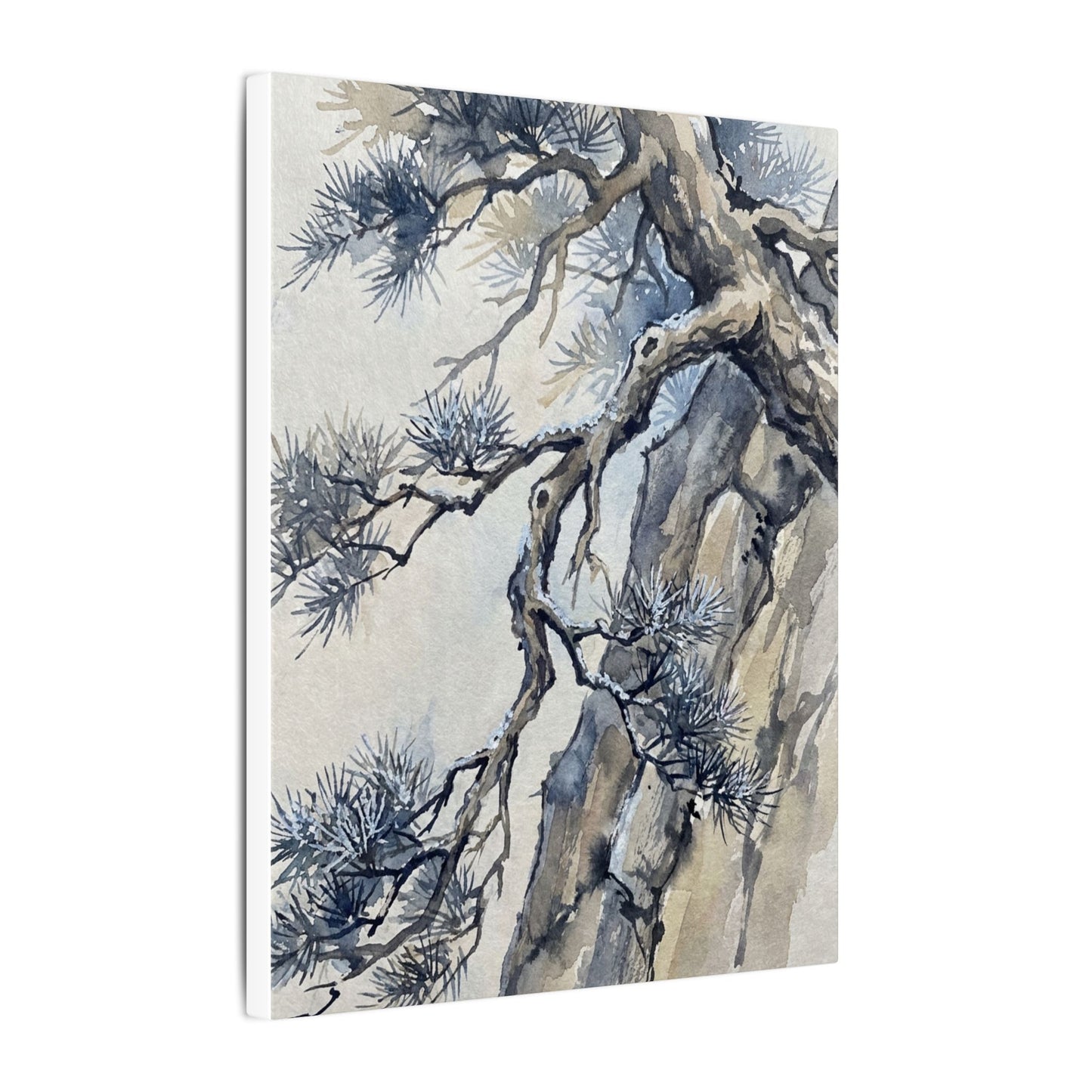 Moonlight Pine Tree Canvas Art - Japandi Seijaku