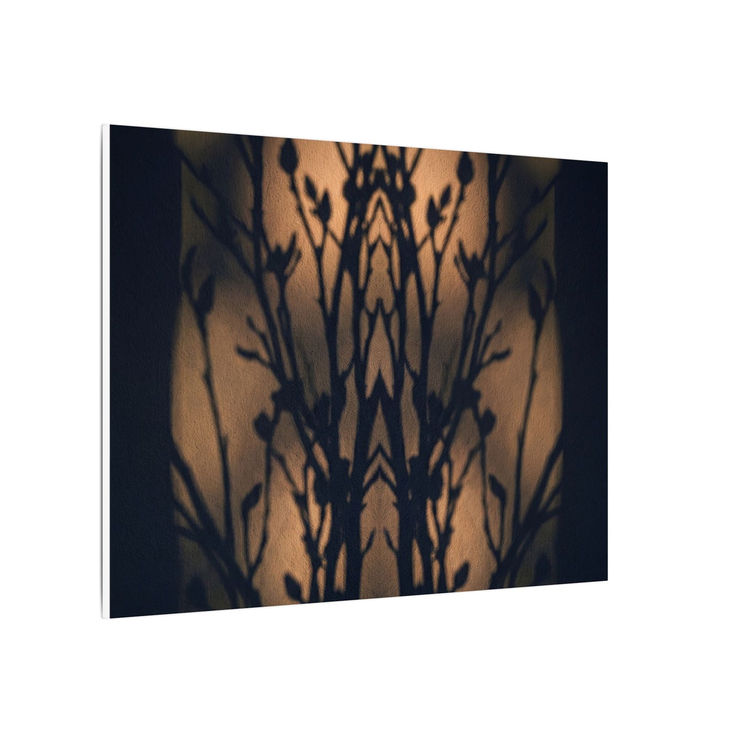 Dark Japandi Shadow Play in Golden Hour | Shadow Zen Canvas Art