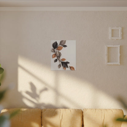 Paper Fold Autumn Canvas Art | Japandi Earthy Design