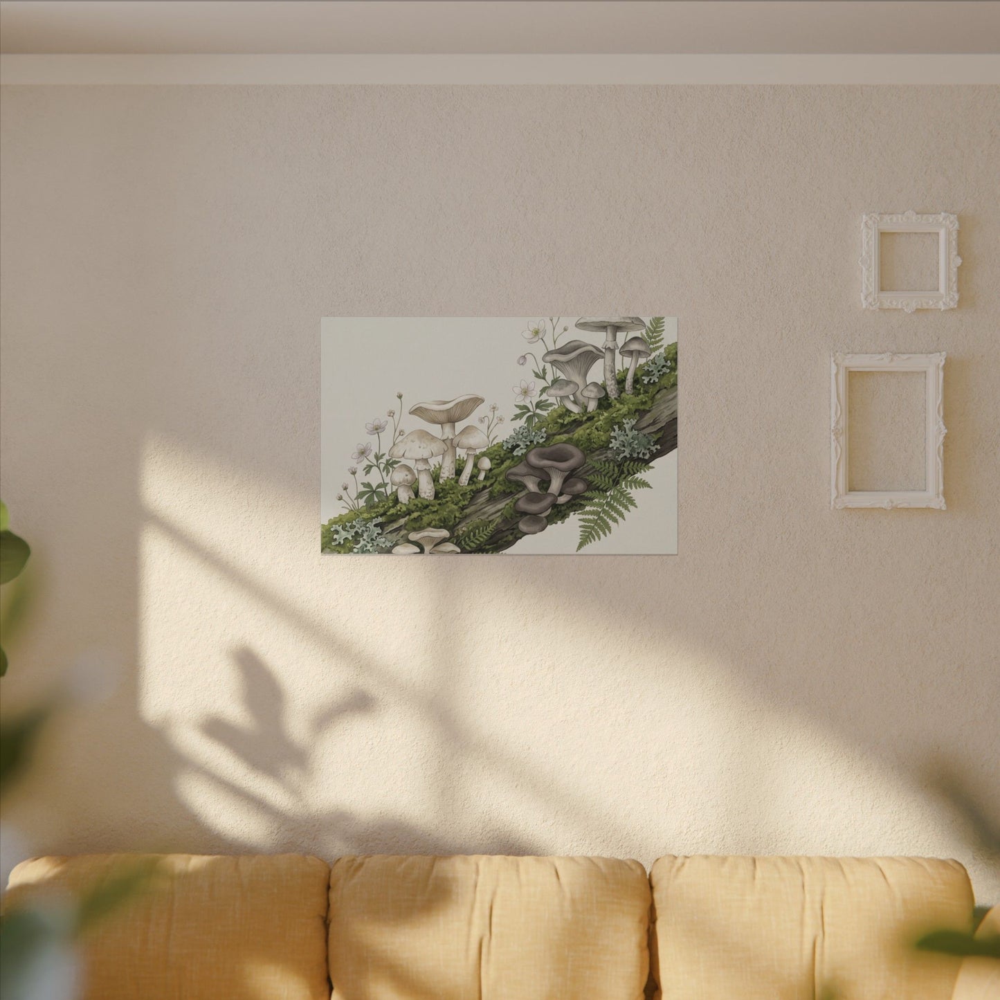 Dappled Wild Mushrooms Canvas Art - Japandi Ma