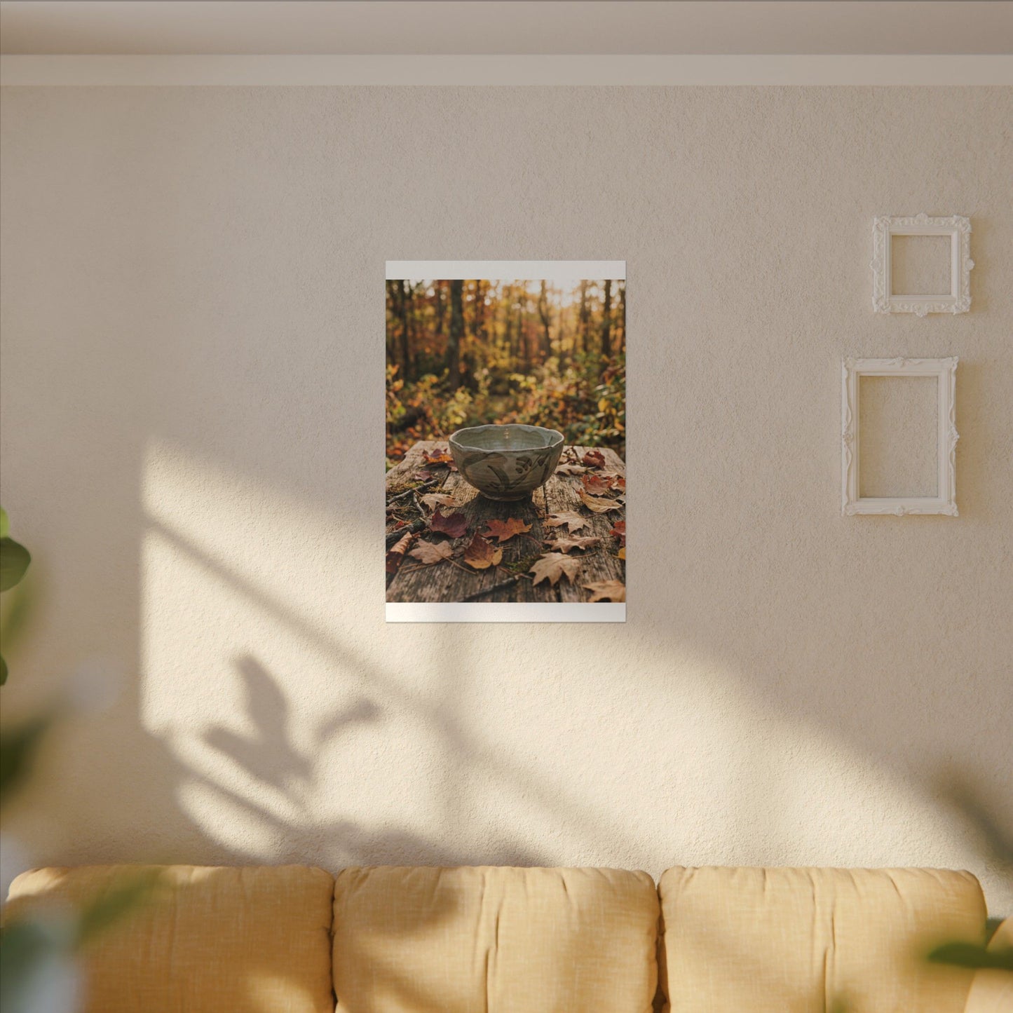 Golden Hour Ceramic Bowl Canvas Art - Japandi Fukinsei