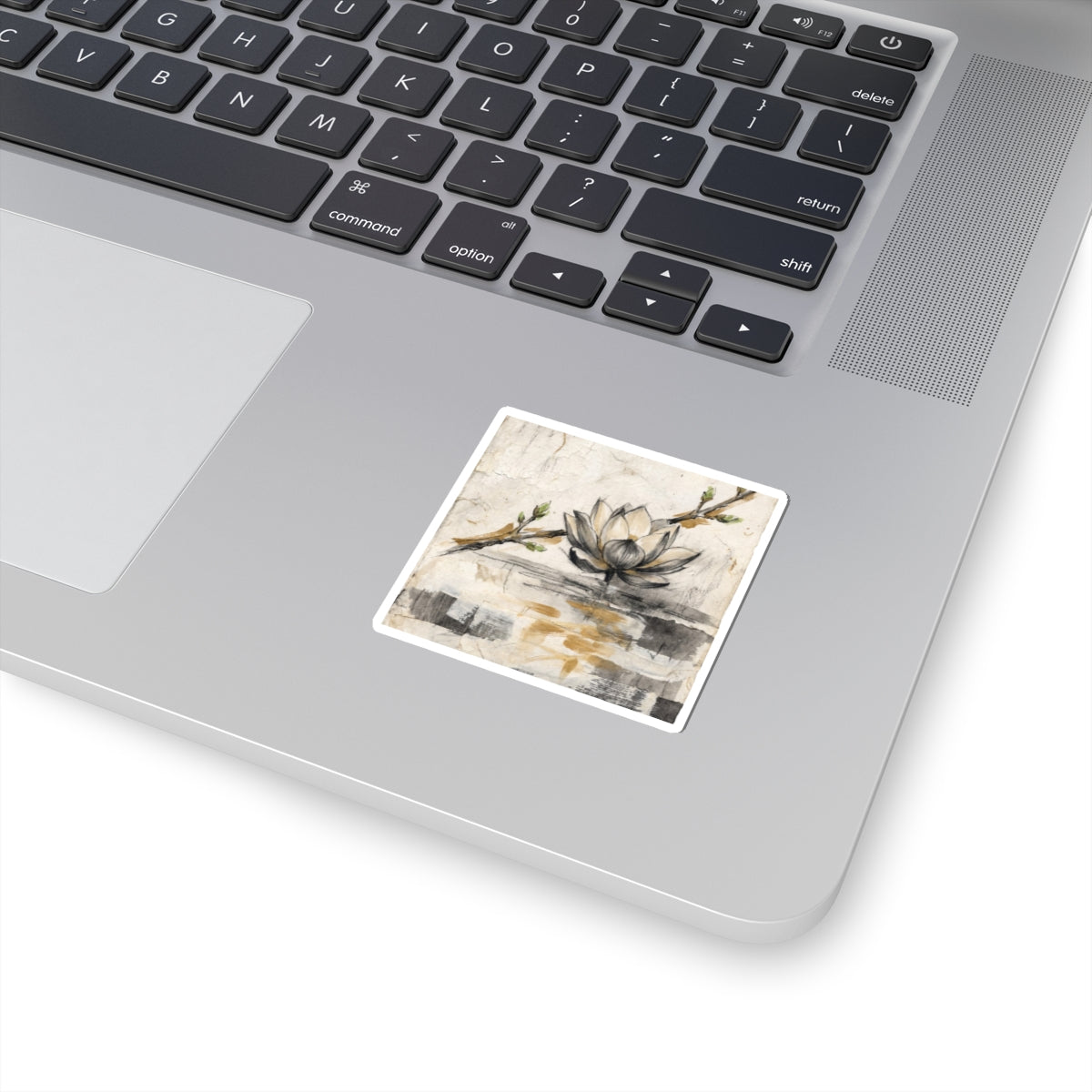 Lotus Flower Sticker | Spring Japandi Texture Art