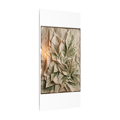 Japandi Paper Fold in Candlelight | Texture Canvas Art