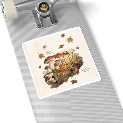 Autumn Wild Mushrooms Forest Whimsy Sticker | Earthy Decor