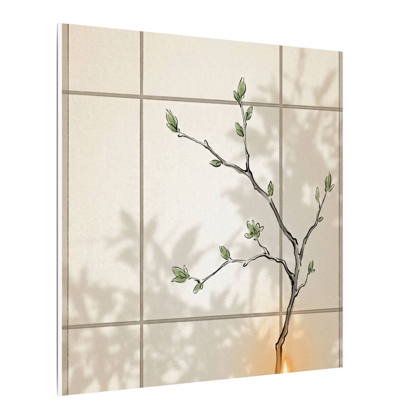 Shoji Screen Spring Canvas Art | Japandi Cozy Design