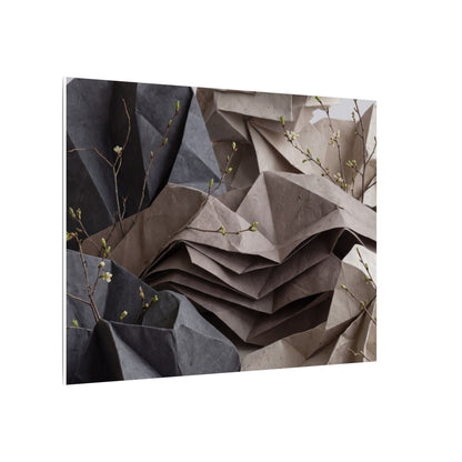 Neutral Paper Fold Canvas Art - Texture Japandi