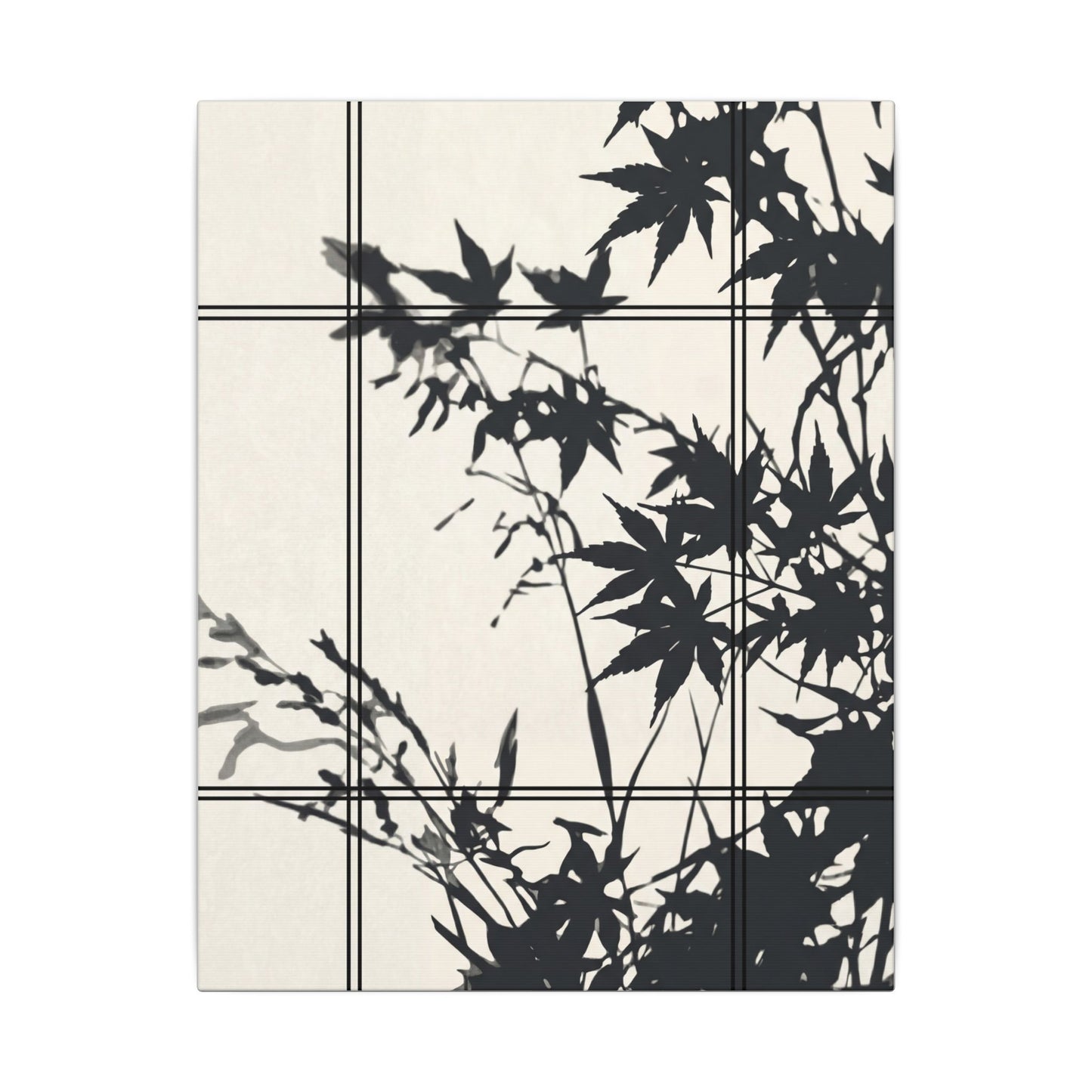 Shoji Screen Canvas Art | Summer Japandi Minimal Line Art