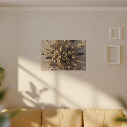 Dried Flowers Spring Canvas Art | Japandi Earthy Design