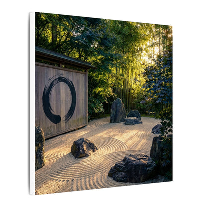 Rock Garden Enso Canvas Art | Tranquil Zen Art