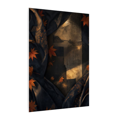 Autumn Silk Drape Shadow Zen Canvas Art | Bold Decor