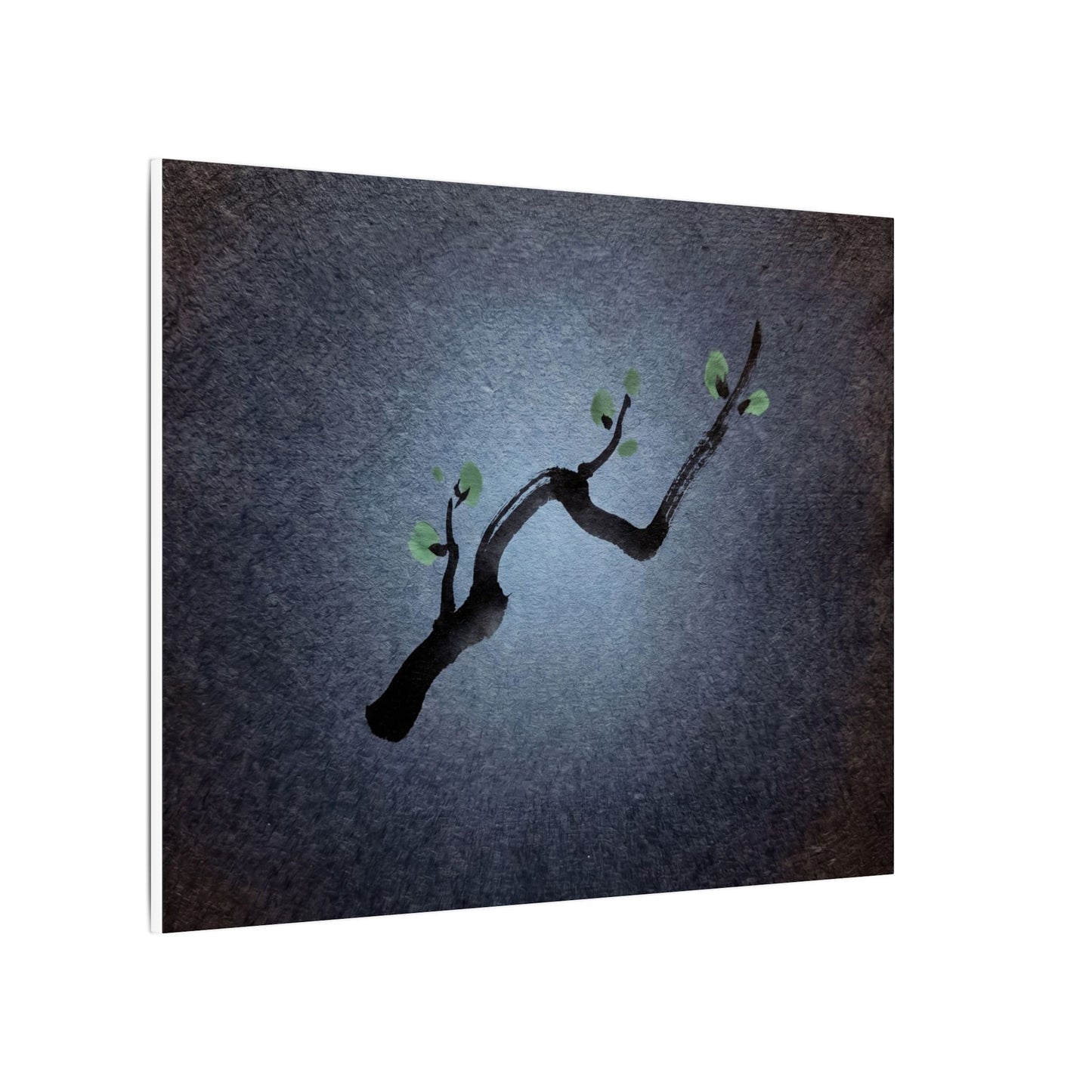 Ink Brushstroke Canvas Art | Spring Dark Japandi Moody Minimal Art