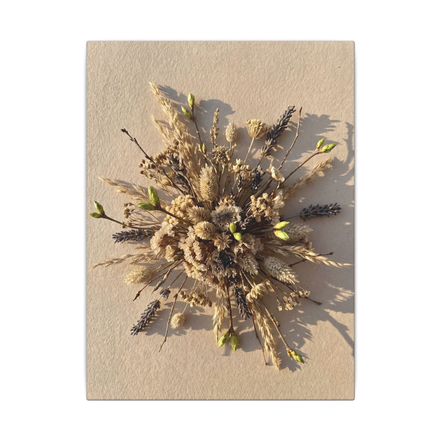 Dried Flowers Spring Canvas Art | Japandi Earthy Design