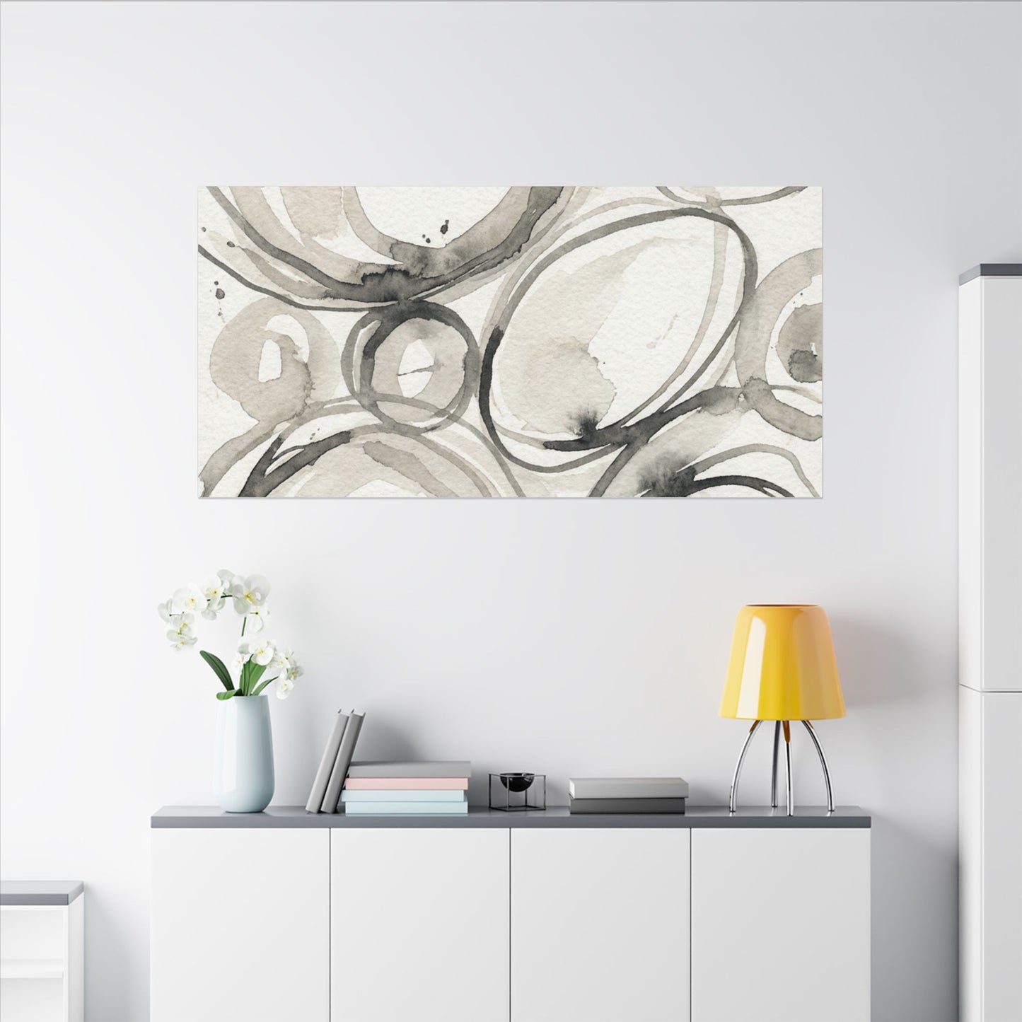 Handcrafted Feel Japandi Watercolor Canvas Art