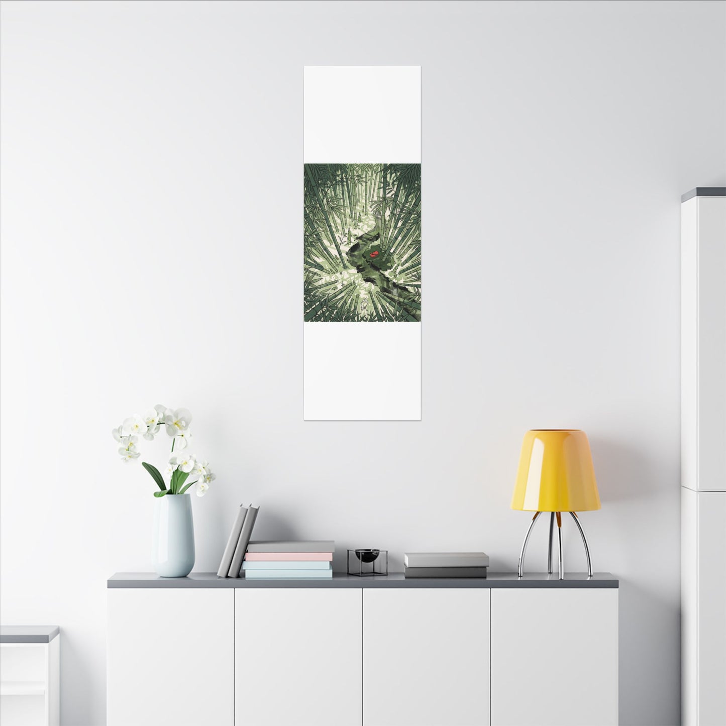 Peaceful Bamboo Grove Canvas Art - Ukiyo E Inspired Zen