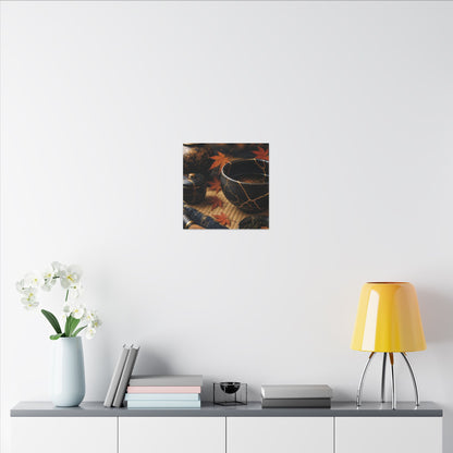Seijaku Tea Ceremony Canvas Art - Kintsugi Gold Repair