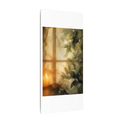 Cozy Shoji Screen Canvas Art - Watercolor Japandi