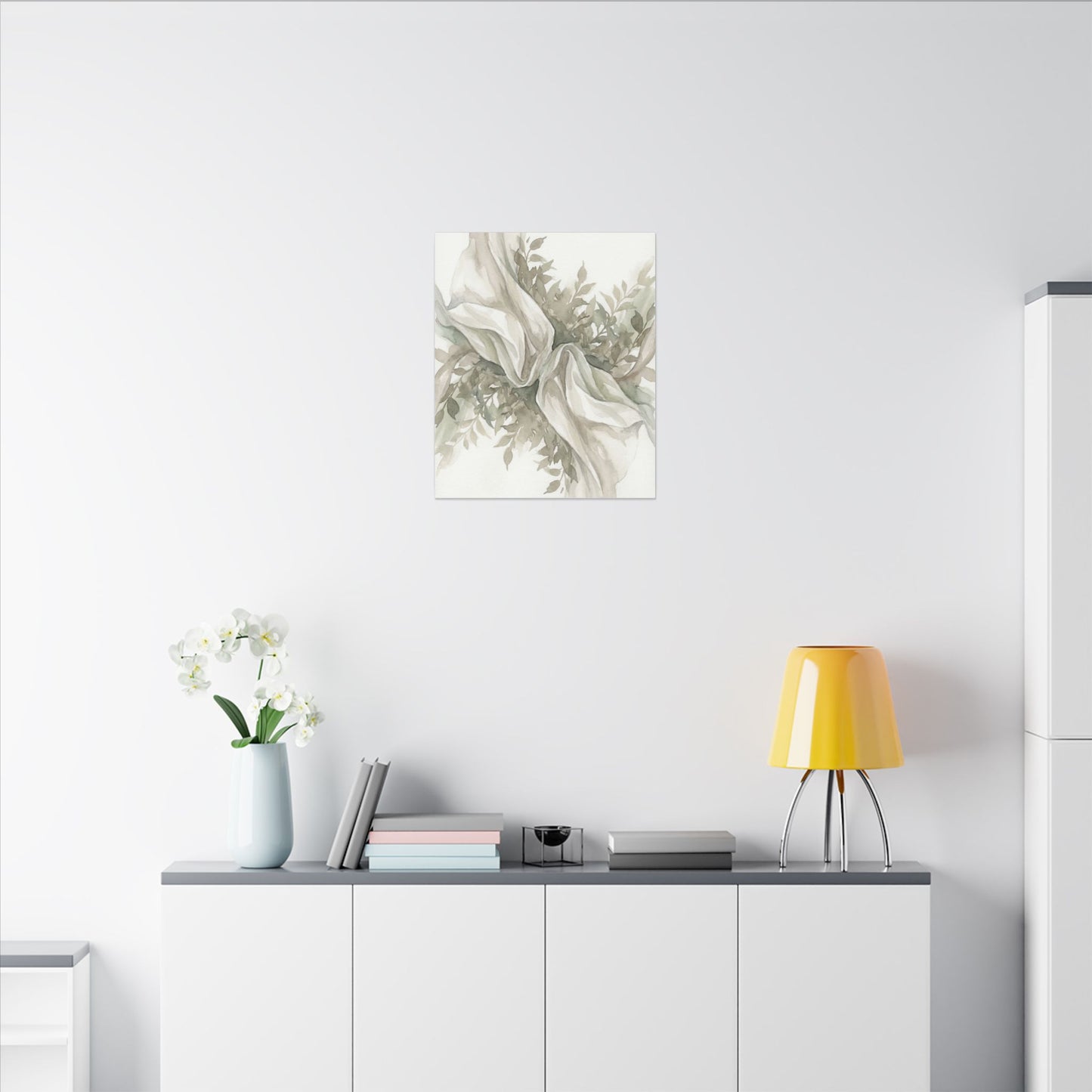 Summer Silk Drape Watercolor Canvas Art | Cozy Decor