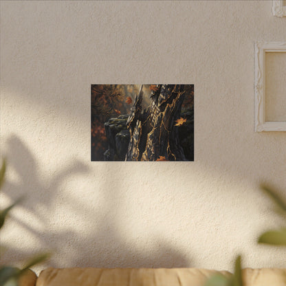 Pine Tree Autumn Canvas Art | Kintsugi Beautiful Design