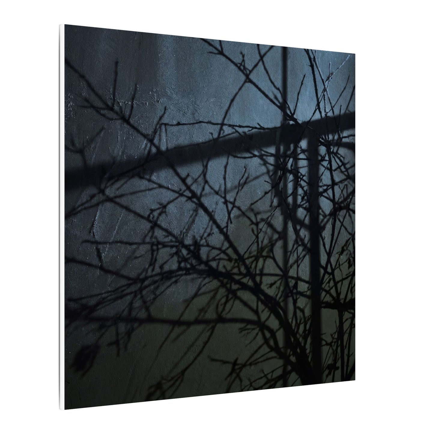 Moonlight Shadow Play Canvas Art - Dark Japandi Shibui